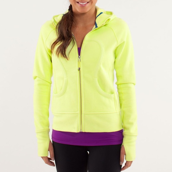 Lululemon Scruba Hoodie with stretch in clarity yellow - Size 8 - Picture 1 of 5
